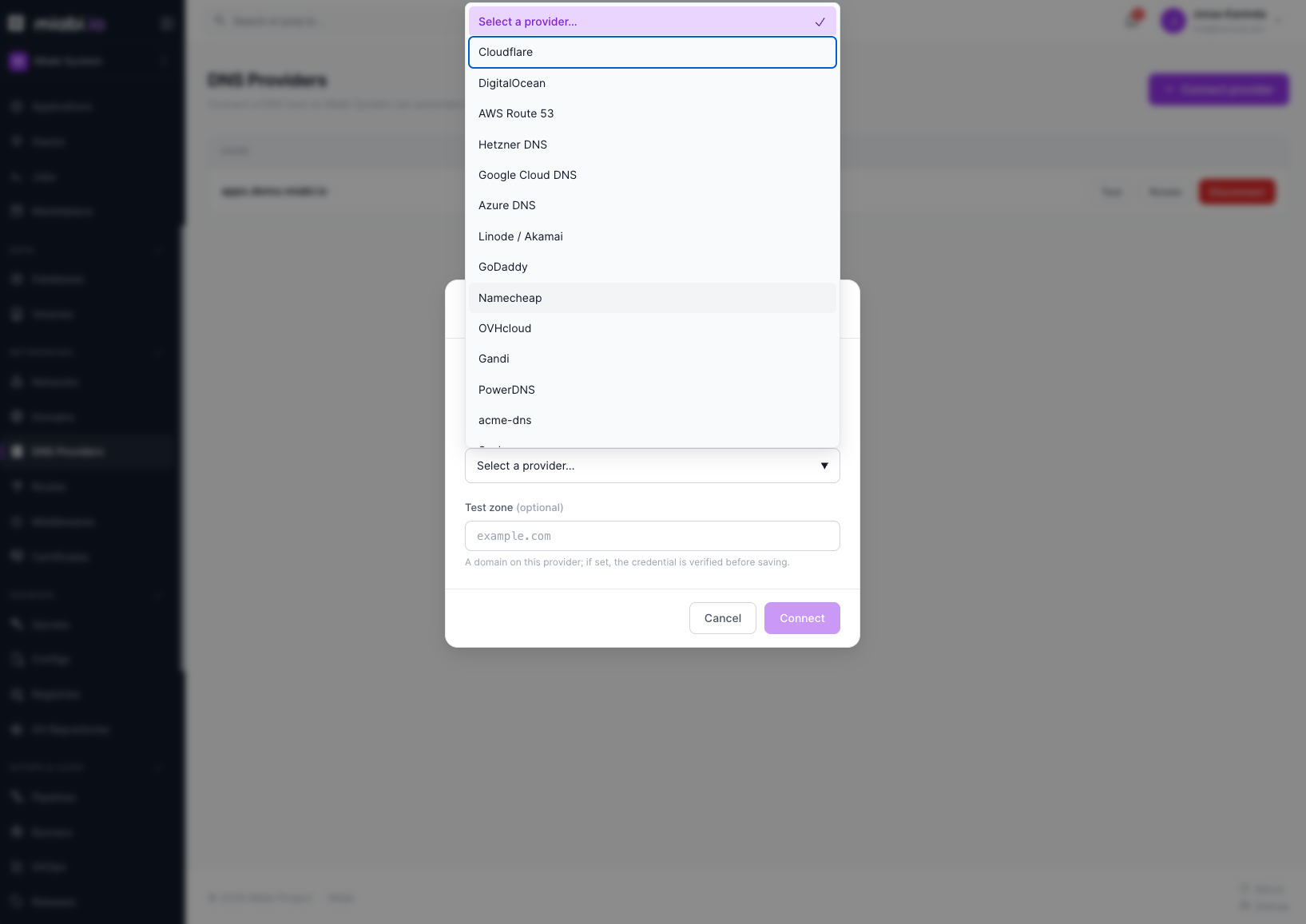 DNS providers