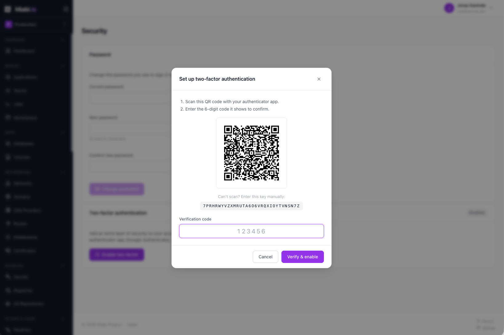 Two-factor authentication
