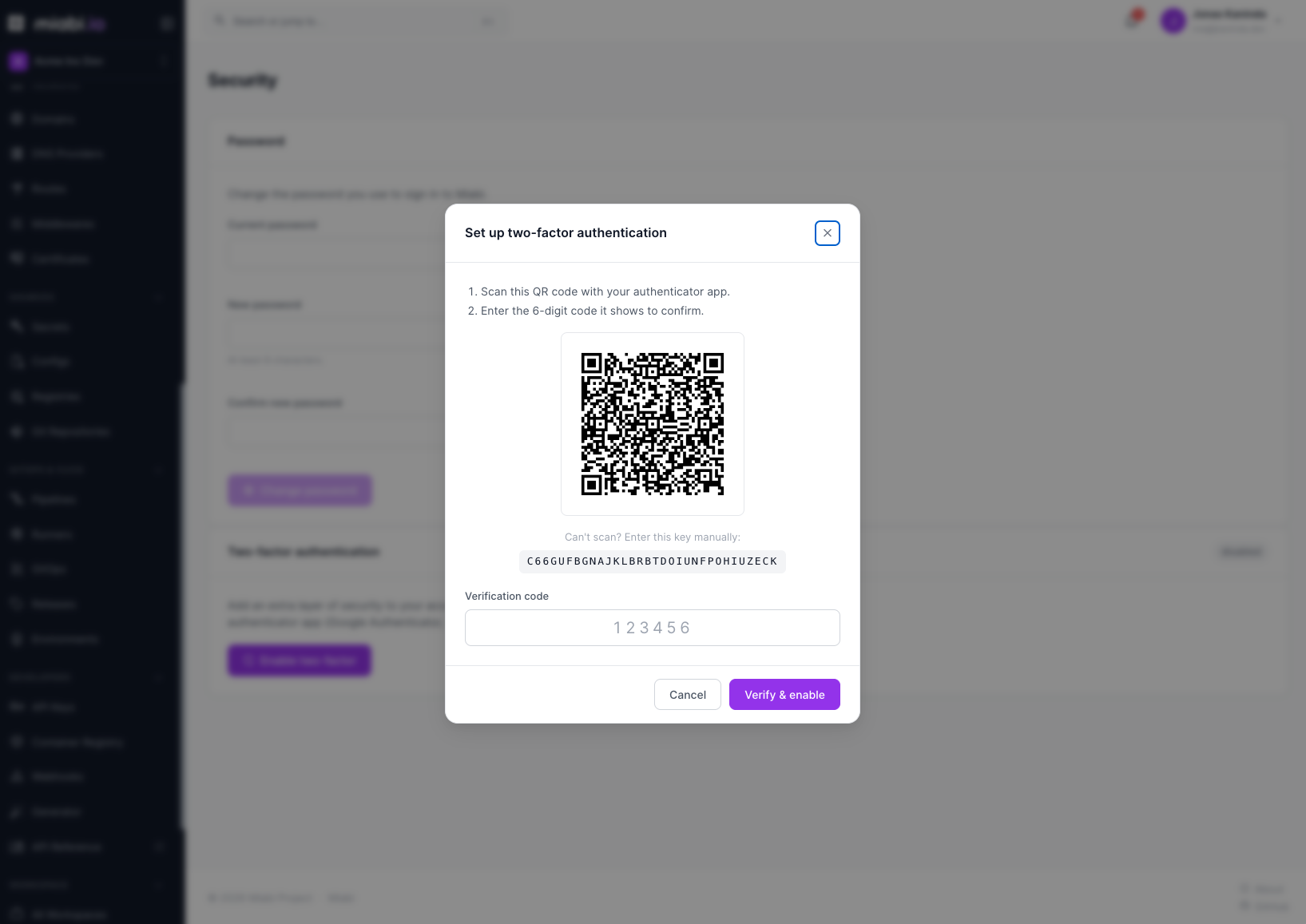 Two-factor authentication