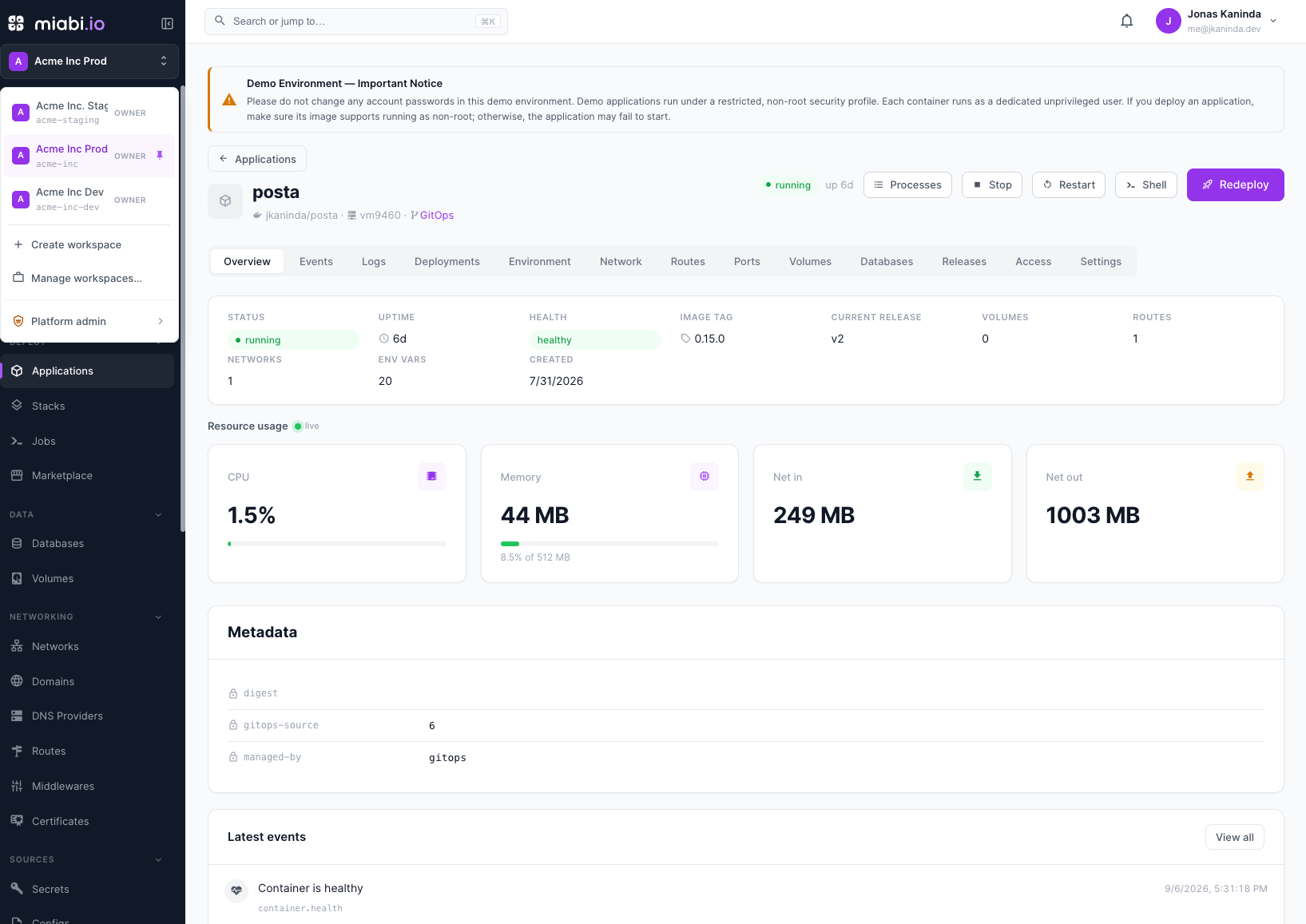 Sidebar navigation